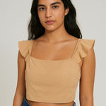 Free People Little Flirty Duo Crop Tan Size Medium Photo 0