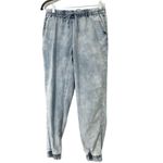 Blue Spice  size medium pull on pants elastic waist tie front soft slouch casual Photo 10