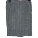BCX Gray With Blue Lines Knee Length Back Button Accent Pencil Skirt Size 3 Photo 0