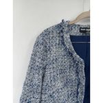 Karl Lagerfeld Tweed Crop Jacket Women Large Blue Twee Mature Academia Workwear Photo 6