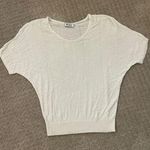 Tre Boutique White Short Sleeve Dolman Sweater S/M Photo 0