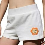 Playboy  By Pacsun Fleece White Shorts Photo 0