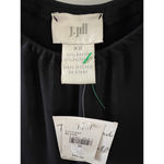 J. Jill Slip Dress Black Short Sleeves Stretch 2000’s Midi Length Scoop Neck NWT Size XS Photo 5