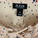 a.n.a . Peach Boho Tunic Top with Ties and Ruffles Women’s Size Medium Photo 3