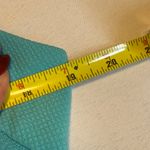 Bisou Bisou Teal Blue Square Neck Sheath Dress Gold Ring Detail Bodycon Sz 14 # Photo 8