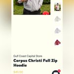 Corpus Christi Full Zip Gray Hoodie Size Medium Unisex. Photo 5