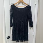 NEW! Black lace skater short dress Size L Photo 1