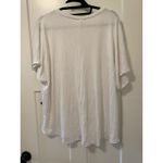 Terez  White Women's Size‎ Large Short Sleeve V-Neck T-Shirt Stretchy oversized Photo 6