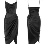 House Of CB HOUSE‎ OF CB 'Reva' Black Satin Balcony Corset Dress /Size S NWOT Photo 2