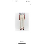 MNG NWT Havana Straight Leg Jeans Cropped Raw Hem High‎ Waist White Size 4 Photo 9