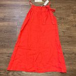 lungo l'arno NWT Lungo L’arno Sleeveless Linen Dress with Bow Detail Size Medium Poppy  Photo 7