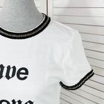 ZARA Have Strong Energy Statement Chain Trim T Shirt Dress White Black Small Photo 5