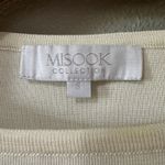 Misook  Collection Size Small Black Ivory Striped Knit Short Sleeve Top Cropped‎ Photo 3