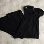 Show Me Your Mumu  upton off shoulder solid black high slit maxi dress xxs Photo 7