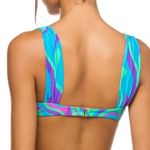 We Wore What CLAUDIA Underwire Blue Purple Tanga Bikini Size LARGE Photo 4