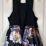 City Chic Sz L / 20 Sleeveless Midi Long Dress Floral Skirt Black Top Photo 7