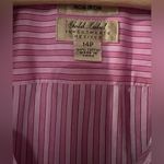 Investments Gold Label Investment Pink Stripe Shirt Non-Iron Long Sleeve Button 14P Preppy Photo 2