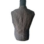 Erin London Brown Ruched Zip Vest – Chic Layering Photo 4