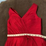 Women’s Burgundy Chiffon Full Length Bridesmaid Prom Party Dress Corset Size 6 Red Photo 12