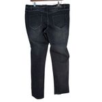 Brooklyn Girl Y2K Navy Distressed Denim Jeans Size 18 Straight Leg Stretch Black Photo 7