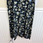 TT Mar Vintage Midi Dress Whimsical Botanical Print Rayon 90s Grunge Grannycore Black Size M Photo 7