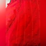 Woman’s sheer shirt, size medium Red Photo 3