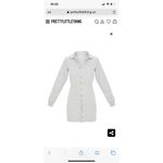 Pretty Little Thing Grey Button Sweat Shirt Dress Photo 3