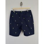 Charter Club  Pant Shop Embroidered Pineapples Navy Shorts Women’s Sz 10‎ Preppy Photo 3