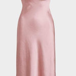 Wilfred Aritzia‎  Hymn Dress Wedding Guest Pink Satin Size 8 Photo 0