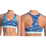 Adidas Nouveau Blue Tie Dye Sport Bra Sz L NWT Photo 1