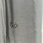 Yves Cossette Depeche Mode Silk Floral Embroidered‎ Beaded High Rise Crop Pant Black Size 10 Photo 6