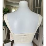 Spiritual Gangster Amara Wide Rib Seamless Crop Tank Top M/L Heather Cream NWT Photo 2