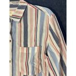 Anthropologie Maeve Womens Medium Chatham Striped Button Down Long Sleeve Pocket Blue Photo 5