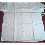 Fresh Produce  shirt woman’s Xl White linen button Up top coastal casual comfy Photo 3