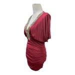 Twenty One  Maroon heavy beaded 
Sequin Medallion Party Dress
Y2k Size LG Photo 3