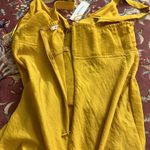 Tara Tie Front Satin Midi Dress Yellow Photo 8