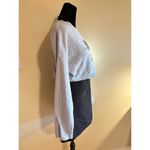 Fiorucci  Gray Long Sleeve Cropped Angel Cherub Faces Portugal Made Sweatshirt XS Photo 3