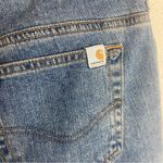Carhartt Women’s Size 10 Denim Jean Shorts Blue Workwear Modest Casual Photo 2