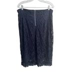 Adrianna Papell New with Tags  Navy Blue Moon Lace Pencil Skirt Size: Large Photo 1