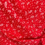 Red and White Paisley Print Bandana Mini Dress Size S Photo 2