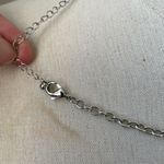 Versona NWT  White Yellow Stripe Cabochon Silver Tone Adj Necklace Photo 5