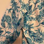 Ladies IBKUL Pineapple Turquoise Long Sleeve Mock Golf Tennis Shirt Photo 2