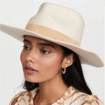Lack of Color Mirage Fedora Hat Ivory Wool Suede Trim 56CM Photo 2