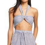Mara Hoffman  Pinstriped Bikini Crop Top Size S Photo 0