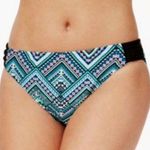 Go By Gossip Solar Geometric Print Bikini Bottom S Black Photo 0