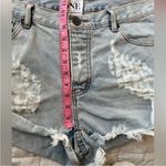 One Teaspoon RARE Revolve X Light Wash Hawks Cheetah Distressed Denim Shorts -30 Photo 5