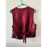 Vintage Talbots Womens Equestrian Vest Small Red Green Plaid 90s 80s Old Money Photo 4