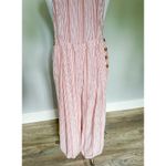 American Eagle Pink Striped Overall Style Jumper Photo 4