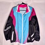 NWOT Funny Guy Mugs Retro 90s Colorblock Windbreaker Jacket Small Black Photo 5
