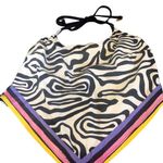Trina Turk Hankerchief Bikini Halter Top Zebra Print with Bright Stripes Sz. 8 Photo 1